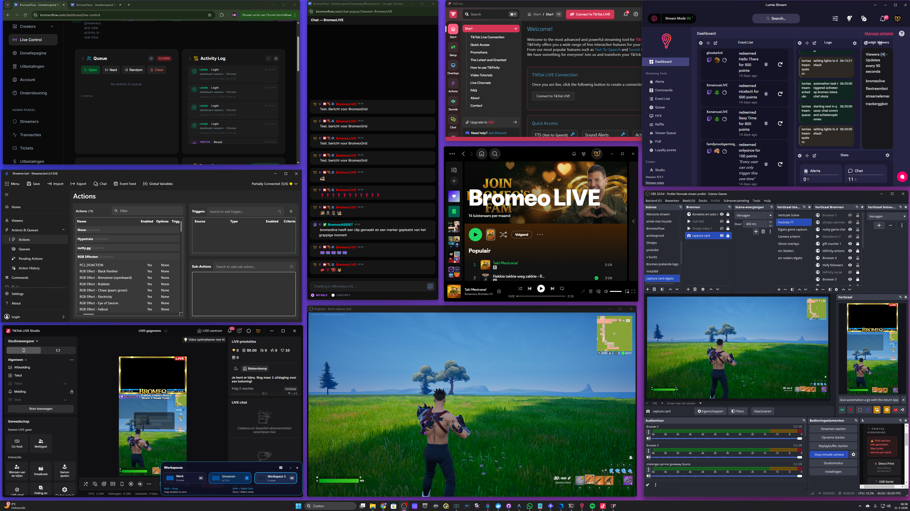 BromeoGrid streaming workspace